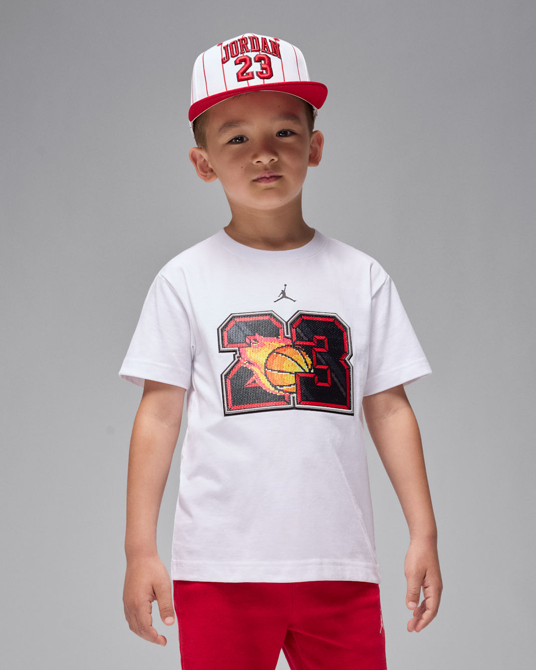 Jordan Customized Air Little Kids' Flame T-Shirt - White