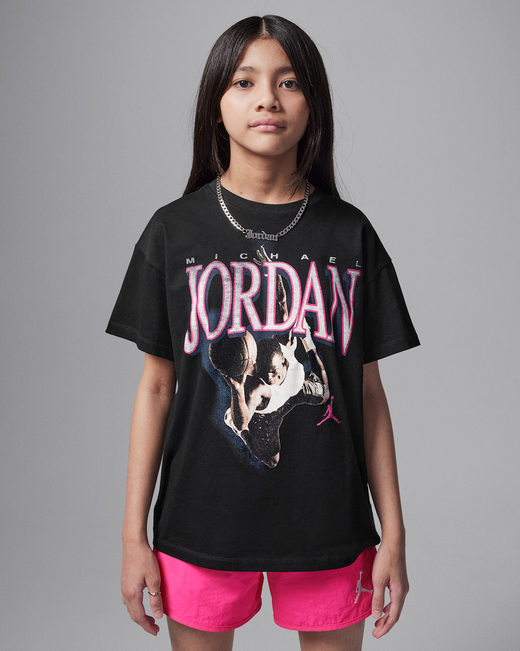 Oversized t-shirt Jordan Soar för ungdom - Svart