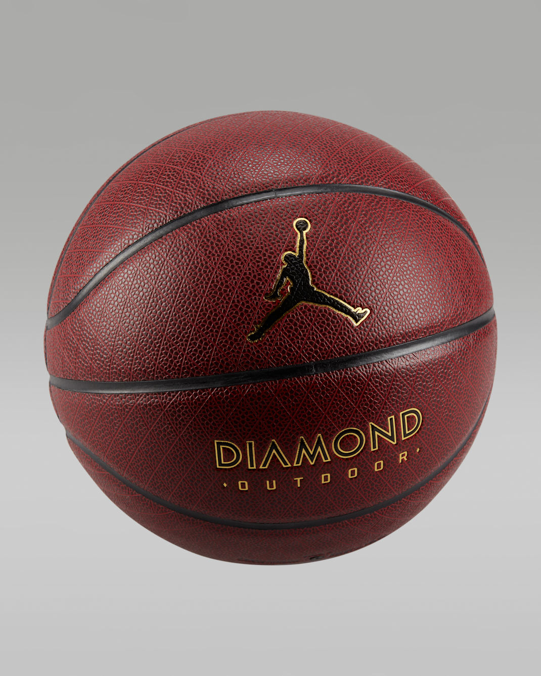 Jordan Diamond Outdoor 8P Basketball - Amber Court/Black/Metallic Gold/Black
