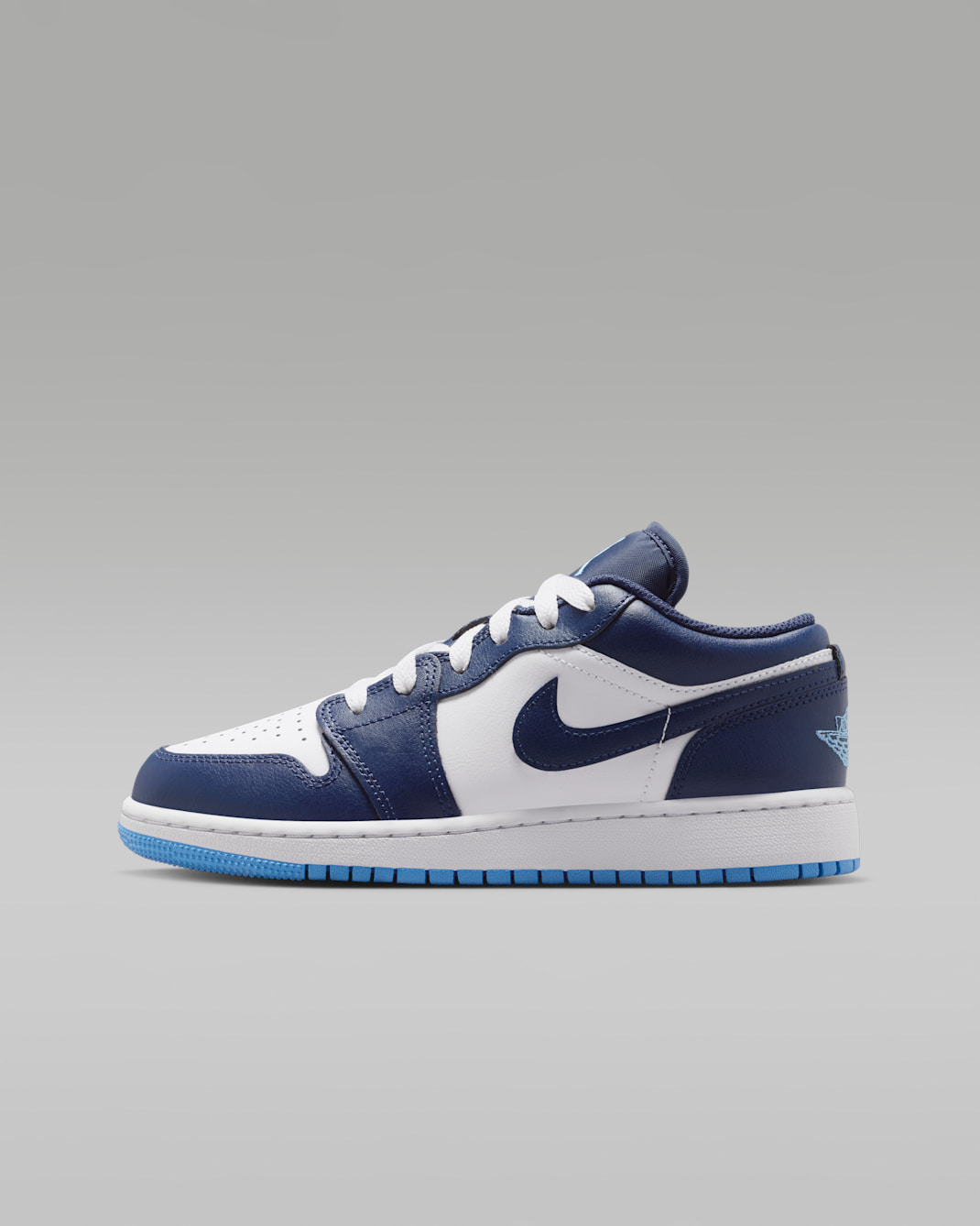 Air Jordan 1 Low Big Kids' Shoes - Midnight Navy/White/University Blue