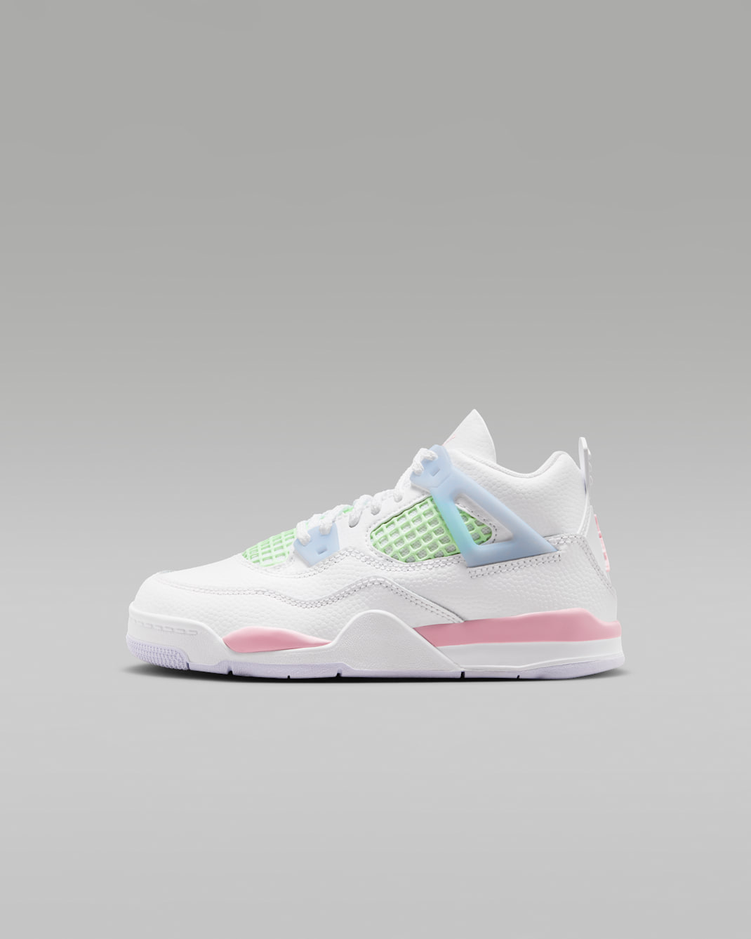 ジョーダン 4 レトロ リトルキッズシューズ - ホワイト/ハーフブルー/ベイパーグリーン/ミディアムソフトピンク