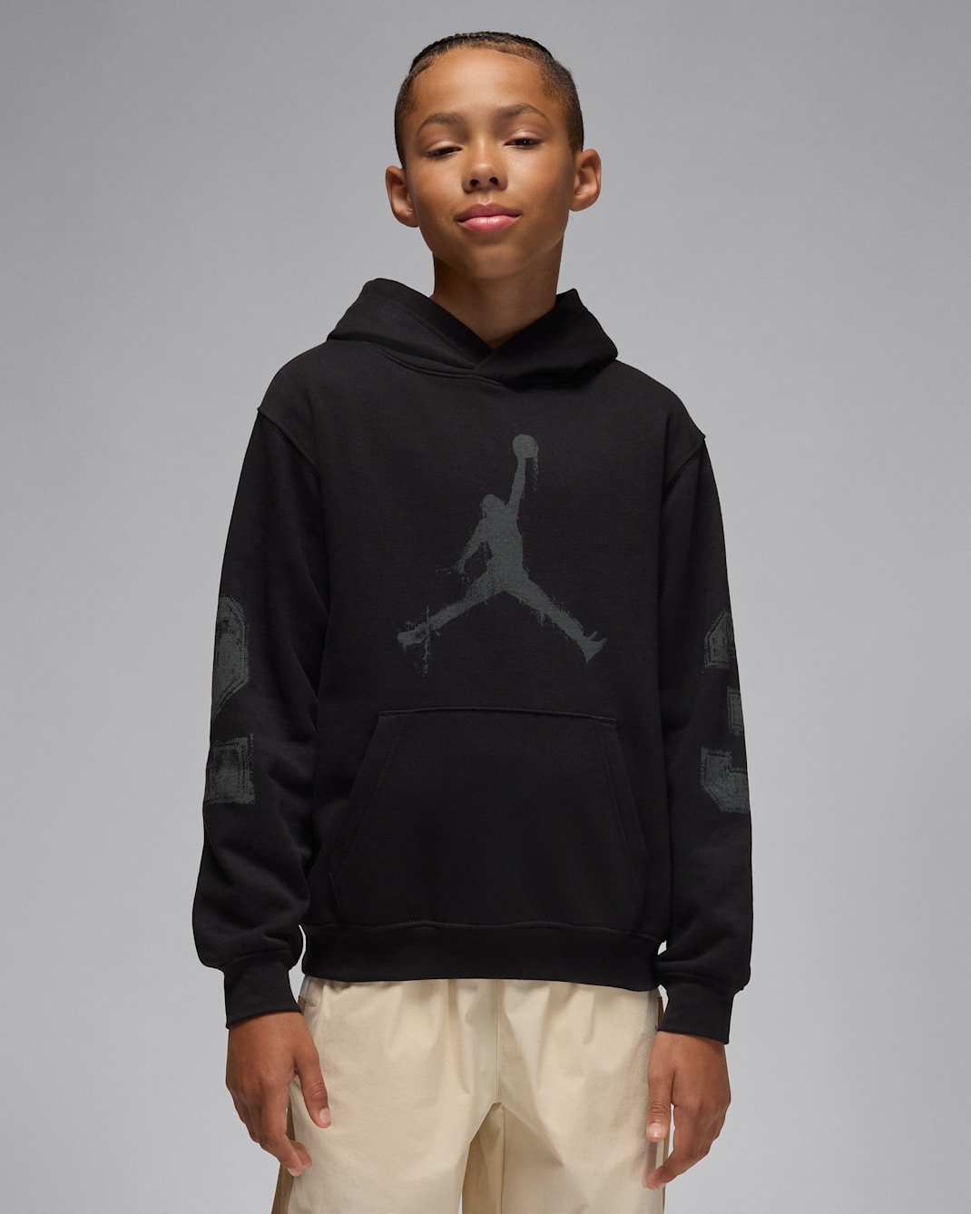 Jordan MVP Big Kids' Jumpman Fleece Pullover Hoodie - Black