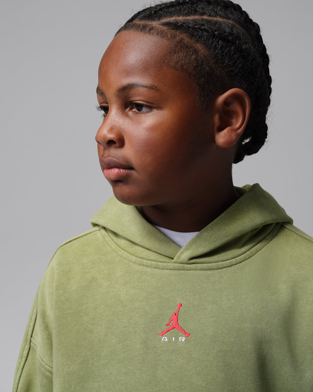 Jordan Big Kids' Acid Wash French Terry Pullover Hoodie