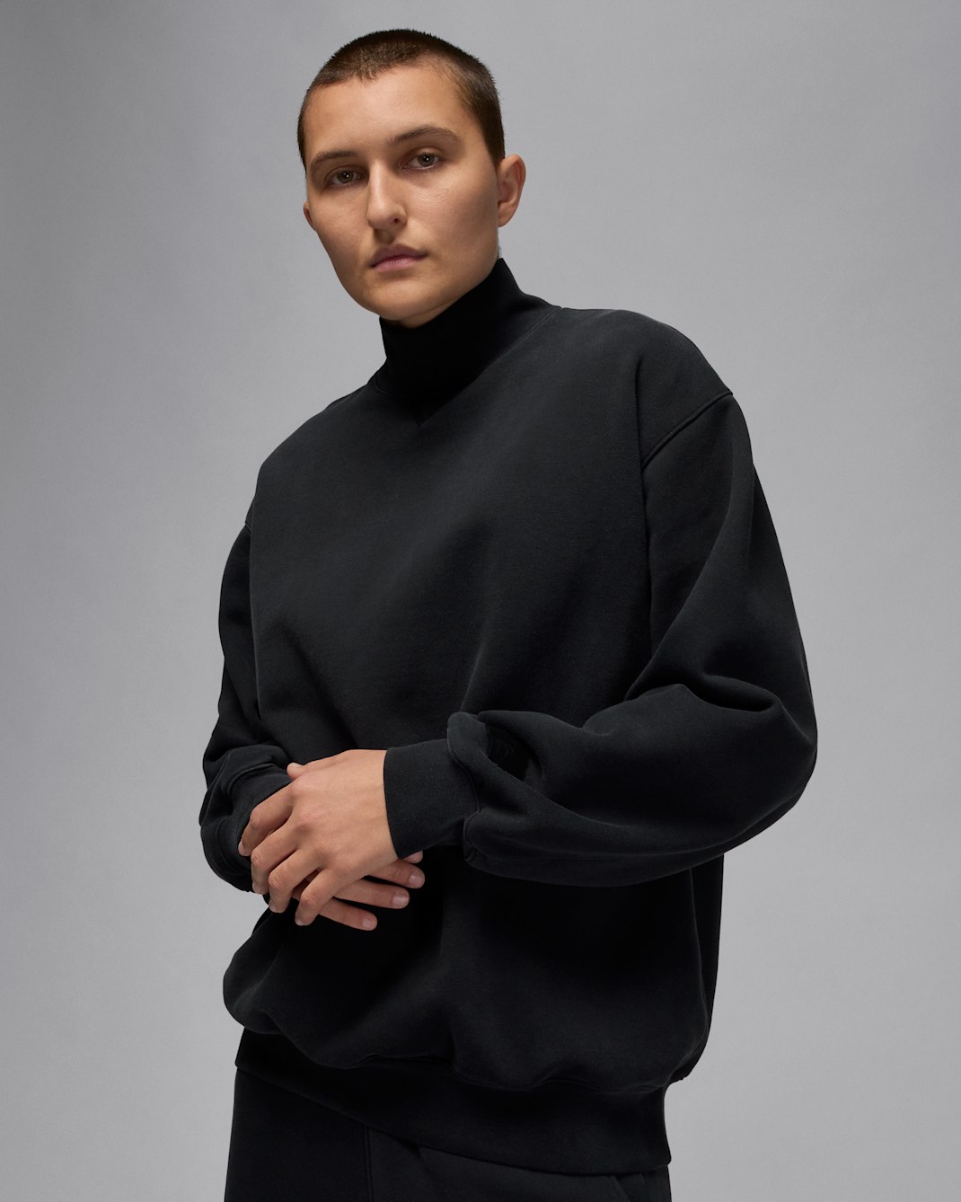 Sudadera para mujer Jordan Flight Fleece - Negro/Gris humo oscuro