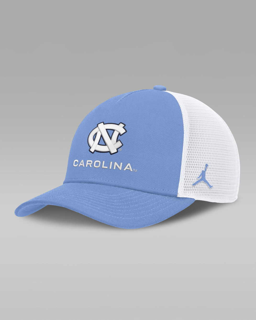 North Carolina Sideline Rise Gameday Men's Jordan Brand College Trucker Adjustable Hat - Valor Blue/White