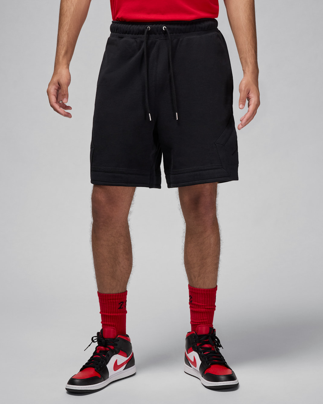 Jordan Flight Fleece Diamond-shorts til mænd - sort