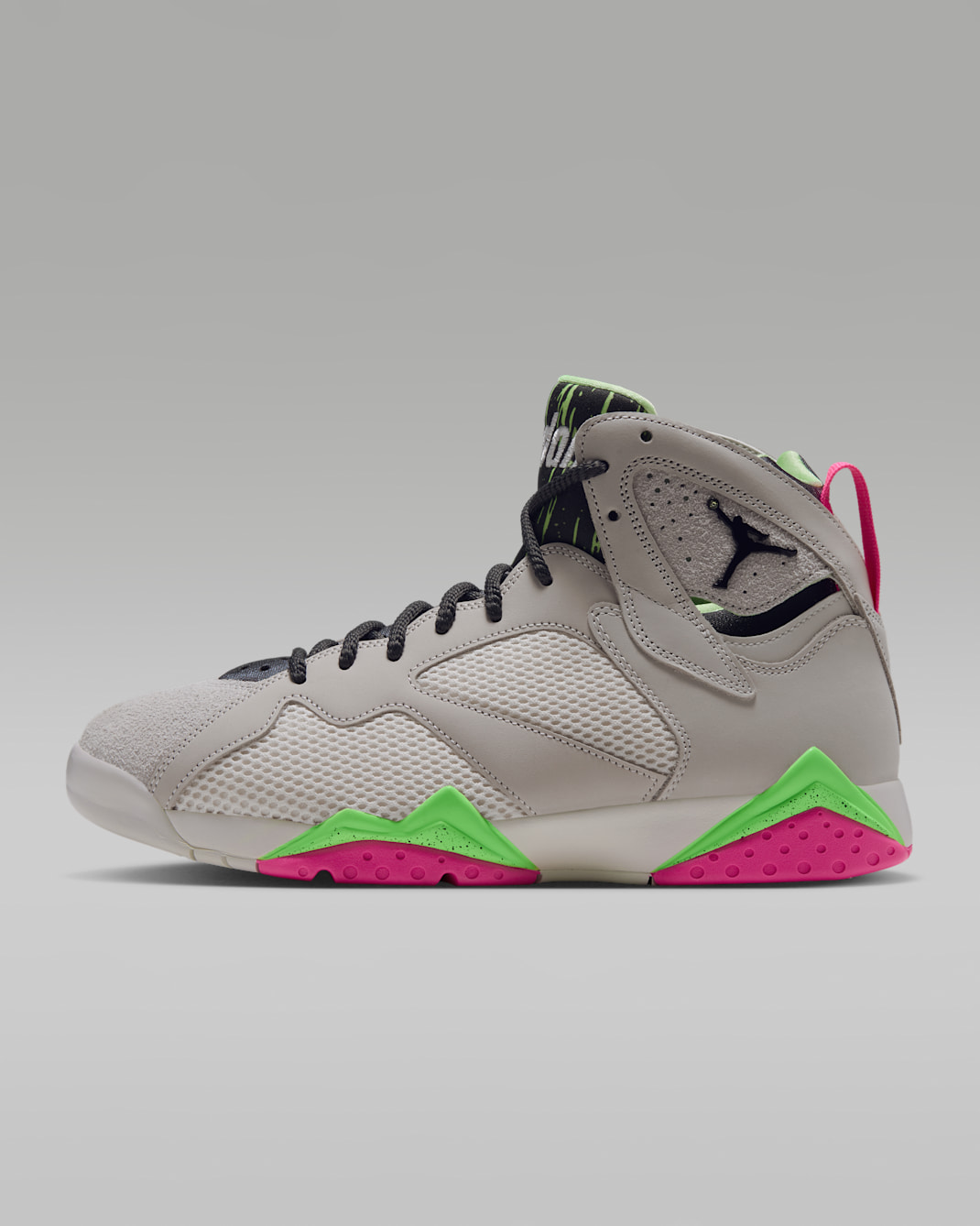 Air Jordan 7 Retro "Tennis Day" Men's Shoes - Phantom/Lime Blast/Pink Blast/Anthracite