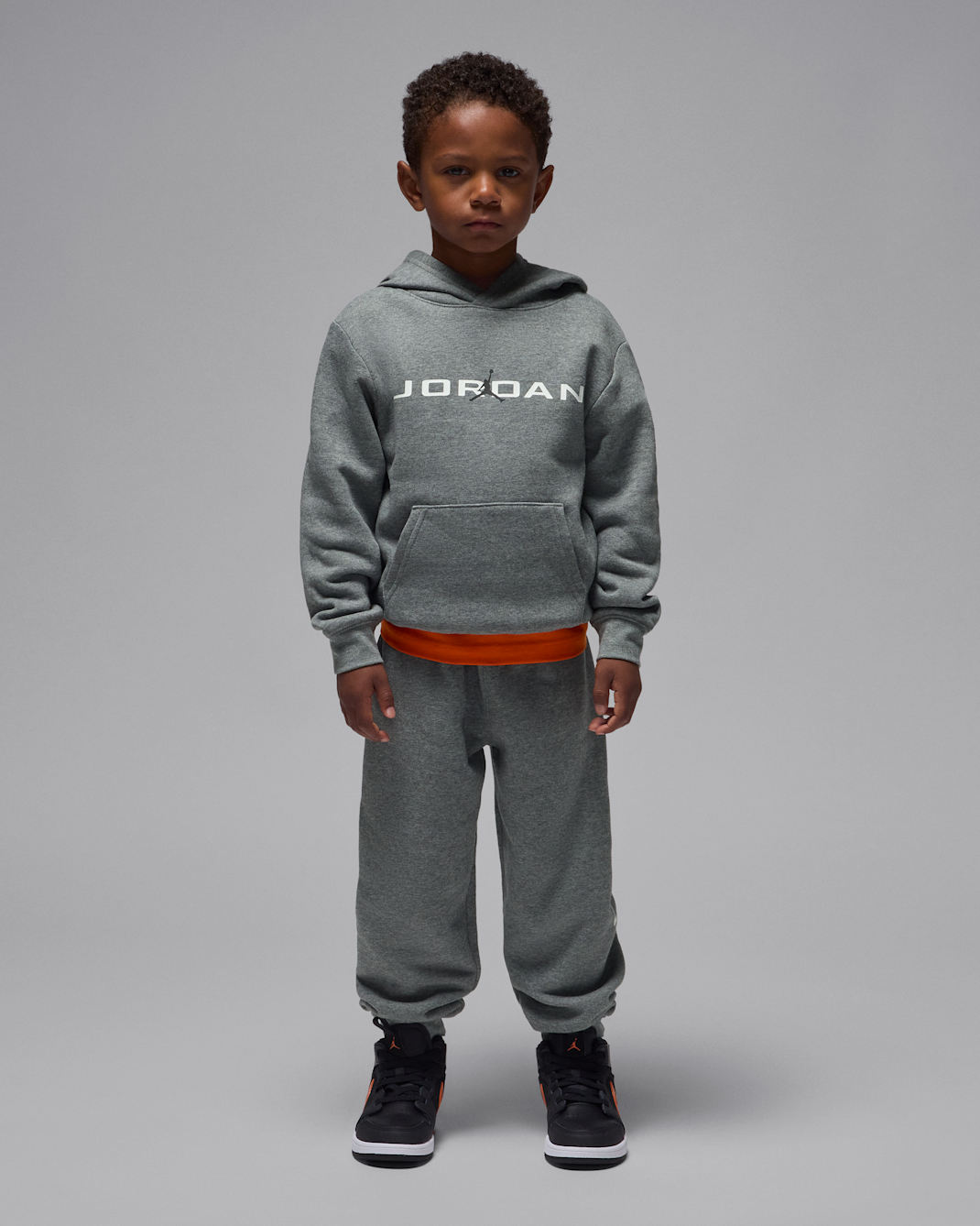 Jordan Conjunto de dos piezas Baseline de tejido Fleece - Niño/a pequeño/a - Carbon Heather