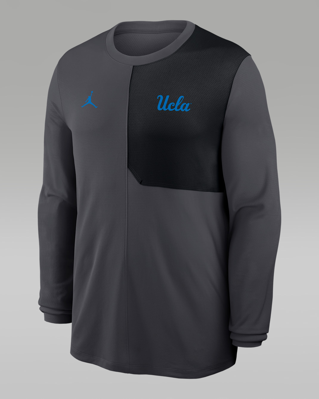 UCLA Sideline Coach Men's Jordan Brand Dri-FIT College Long-Sleeve Top - Anthracite