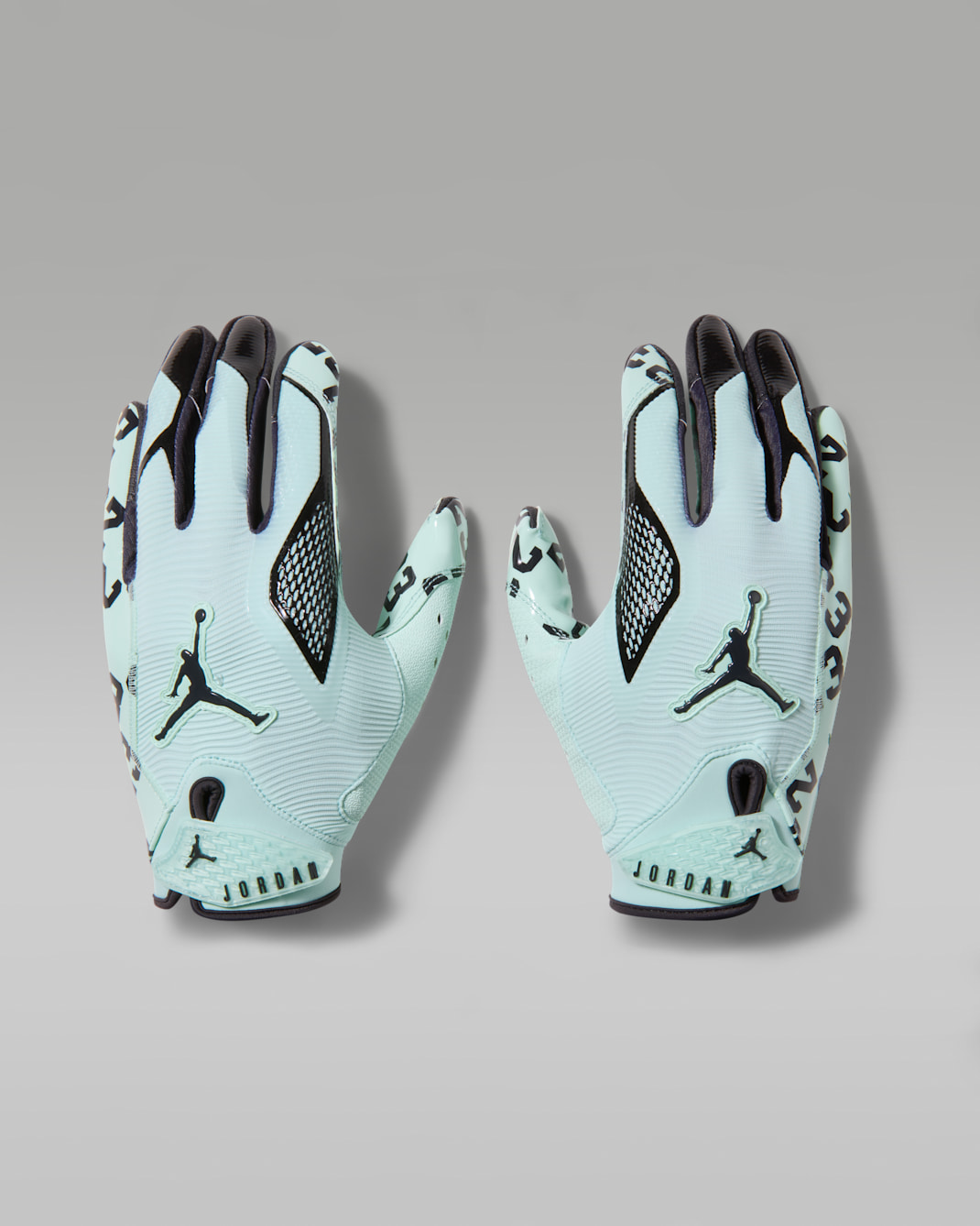 Jordan Fly Lock 2.0 Football Gloves - Mint Foam/Oil Grey