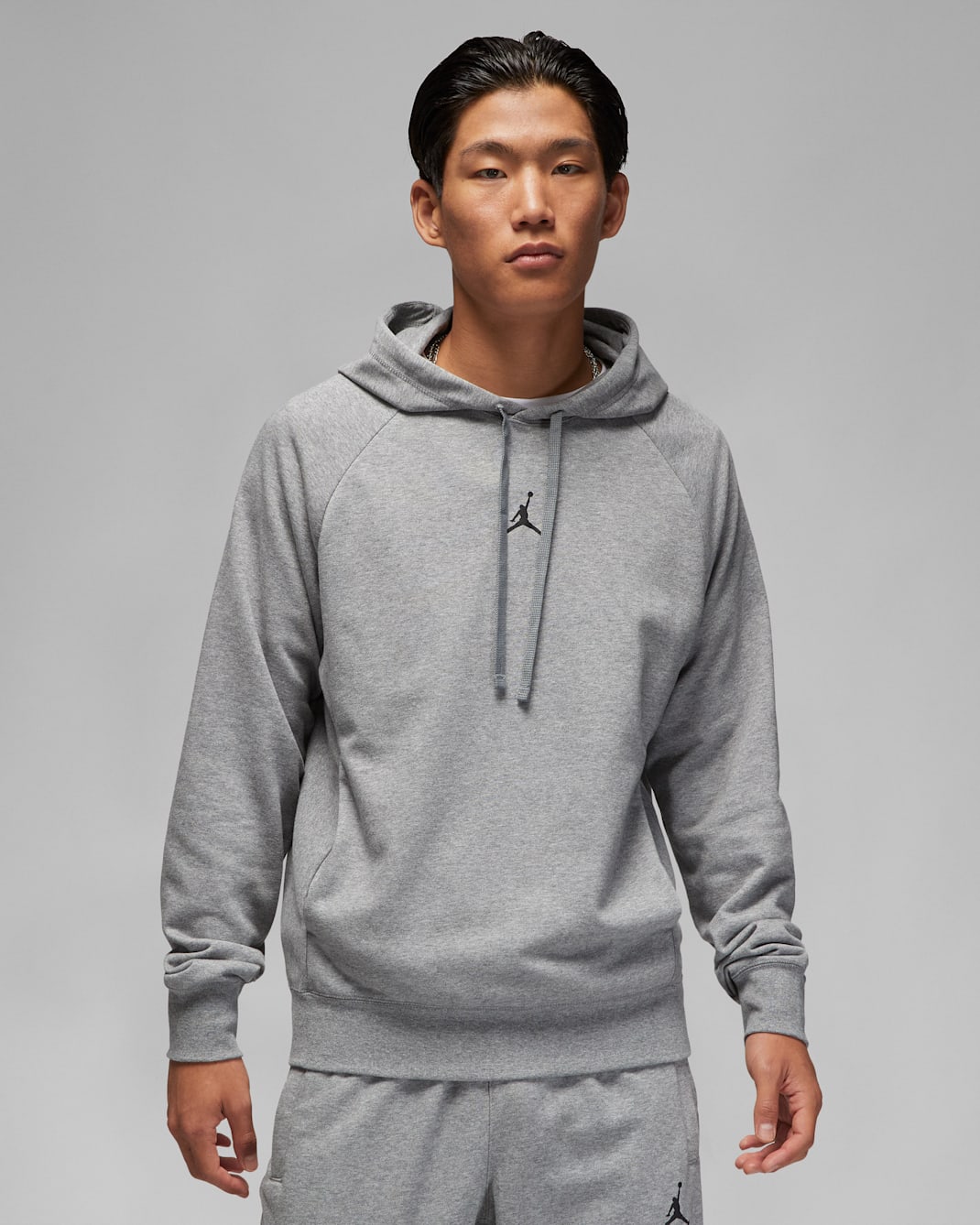 Jordan Dri-FIT Sport Crossover Men's Fleece Hoodie - Carbon Heather/Black