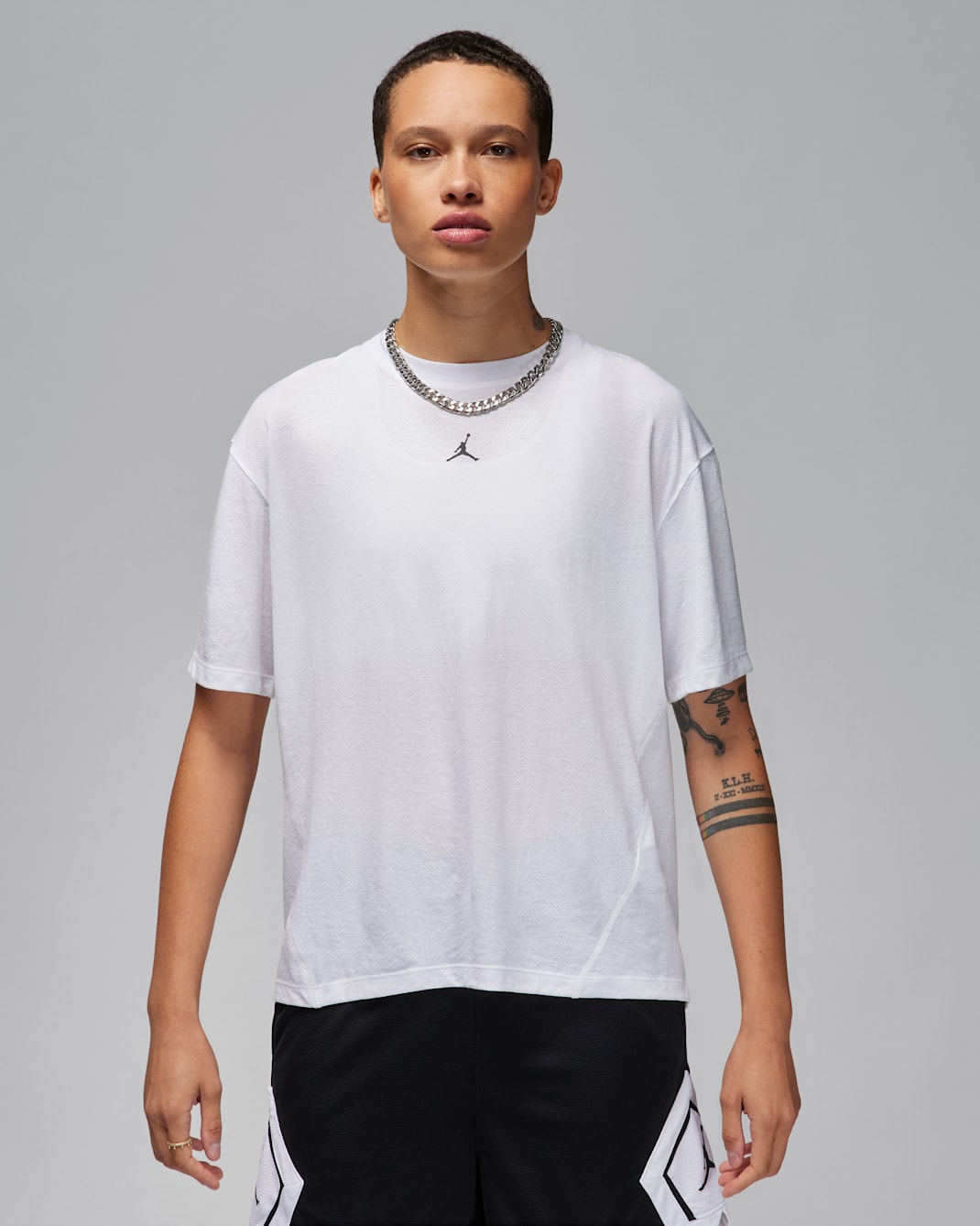 Jordan Sport Diamond Kurzarmshirt für Damen - Weiß/Schwarz