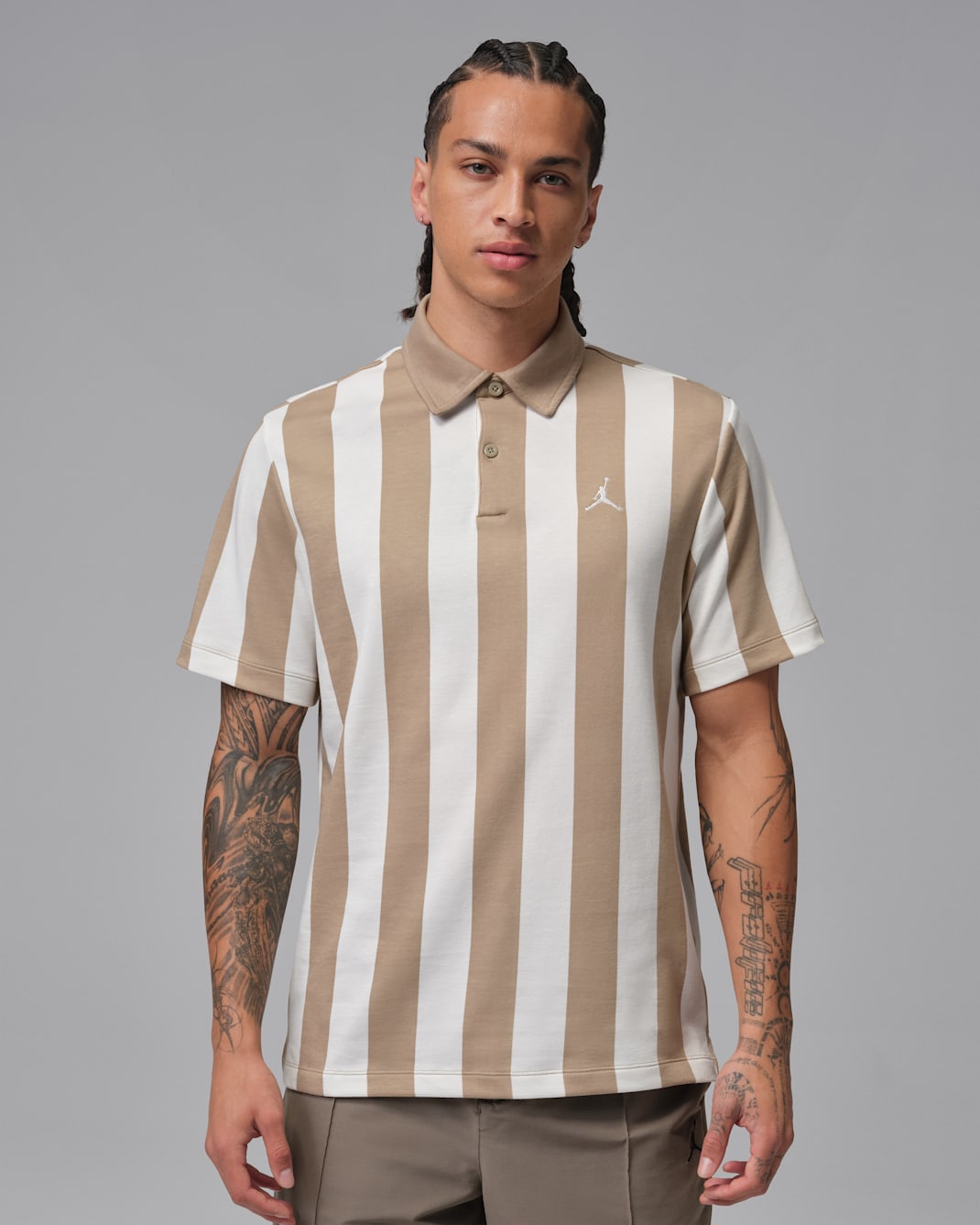 Jordan Sport Dri-FIT Golf-Poloshirt mit Print (Herren) - Khaki/Sail/Sail