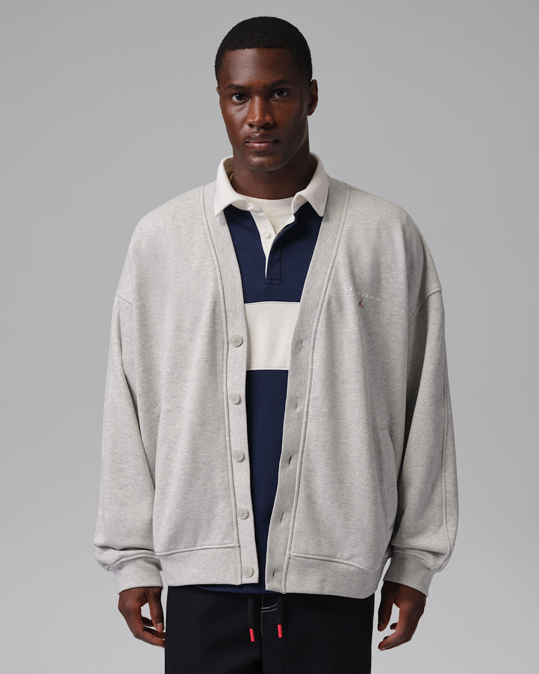 Cardigan Jordan Flight pour homme - Grey Heather