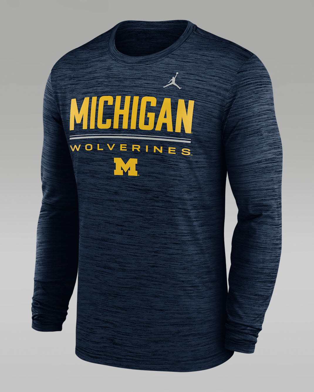 Michigan Sideline Velocity Men's Jordan Brand Dri-FIT College T-Shirt - College Navy