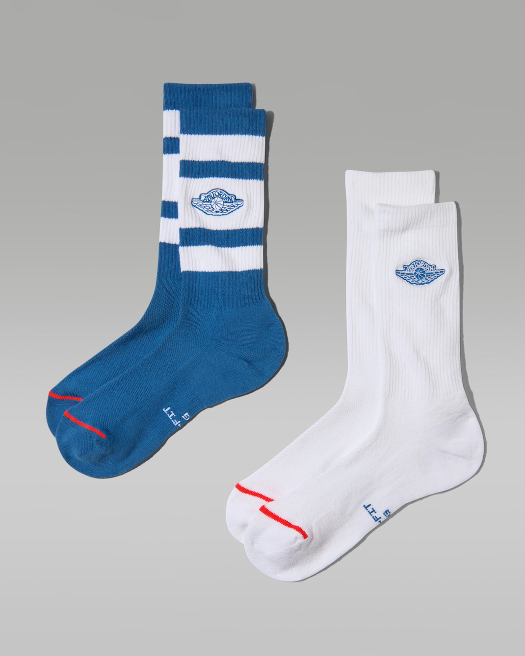 Jordan Everyday Elevated Crew Socks (2 Pairs) - True Blue/White/True Blue