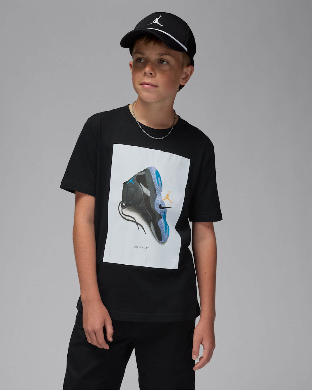 Jordan Big Kids' AJ11 Gamma T-Shirt - Black