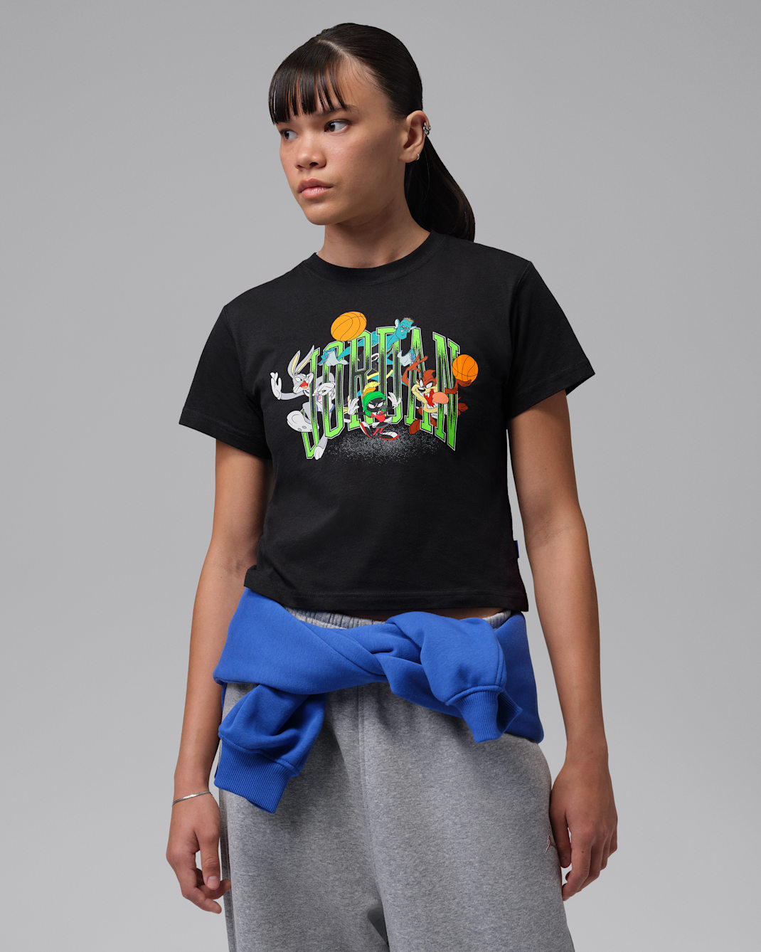 Jordan Space Jam T-shirt voor dames - Zwart/Wit