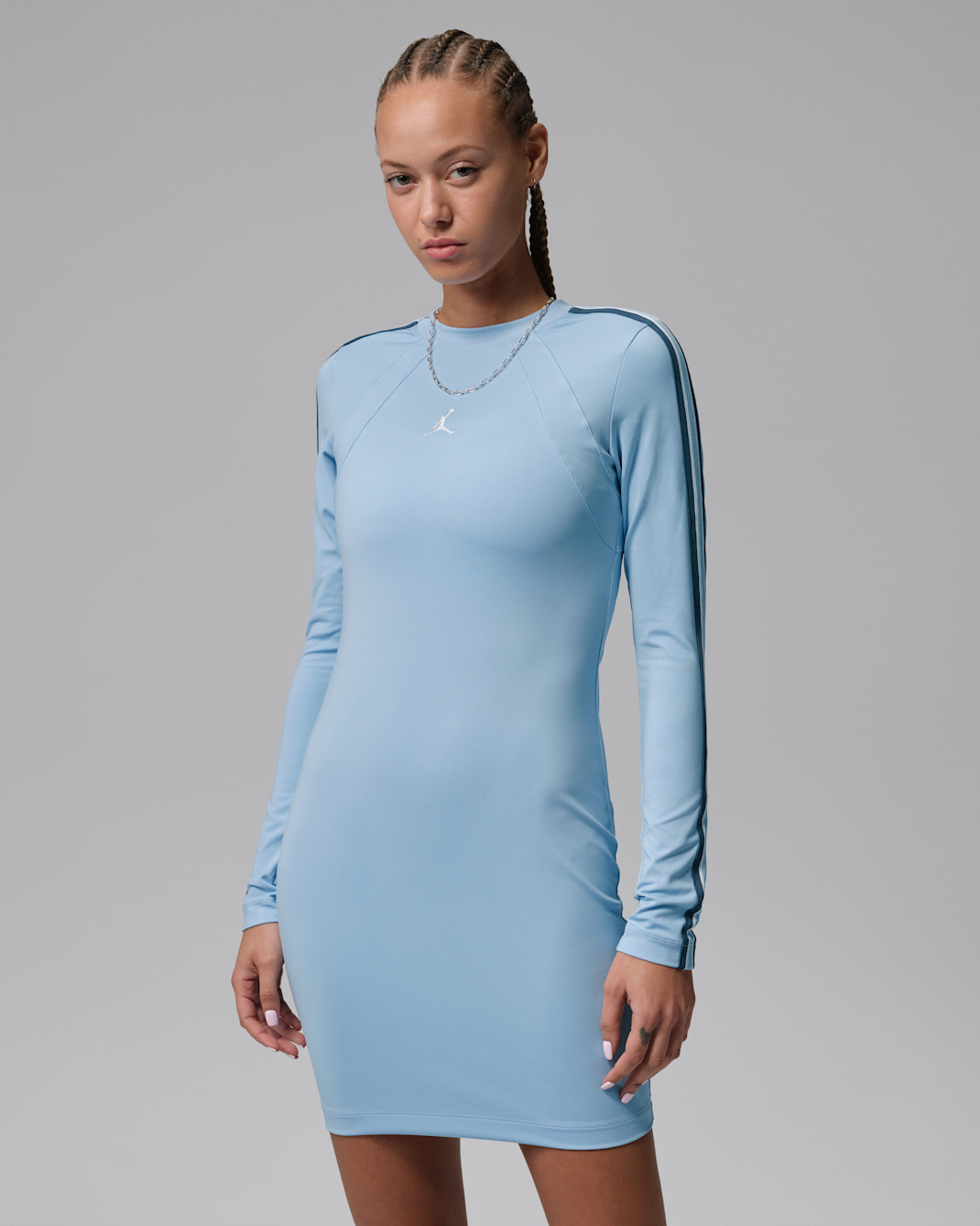 Jordan Brooklyn Women's Long-Sleeve Dress - Psychic Blue/Squadron Blue/White