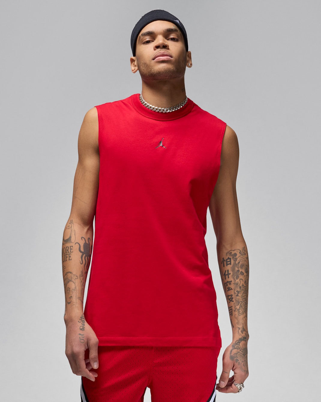 Haut sans manches Jordan Sport Dri-FIT pour homme - Gym Red/Noir