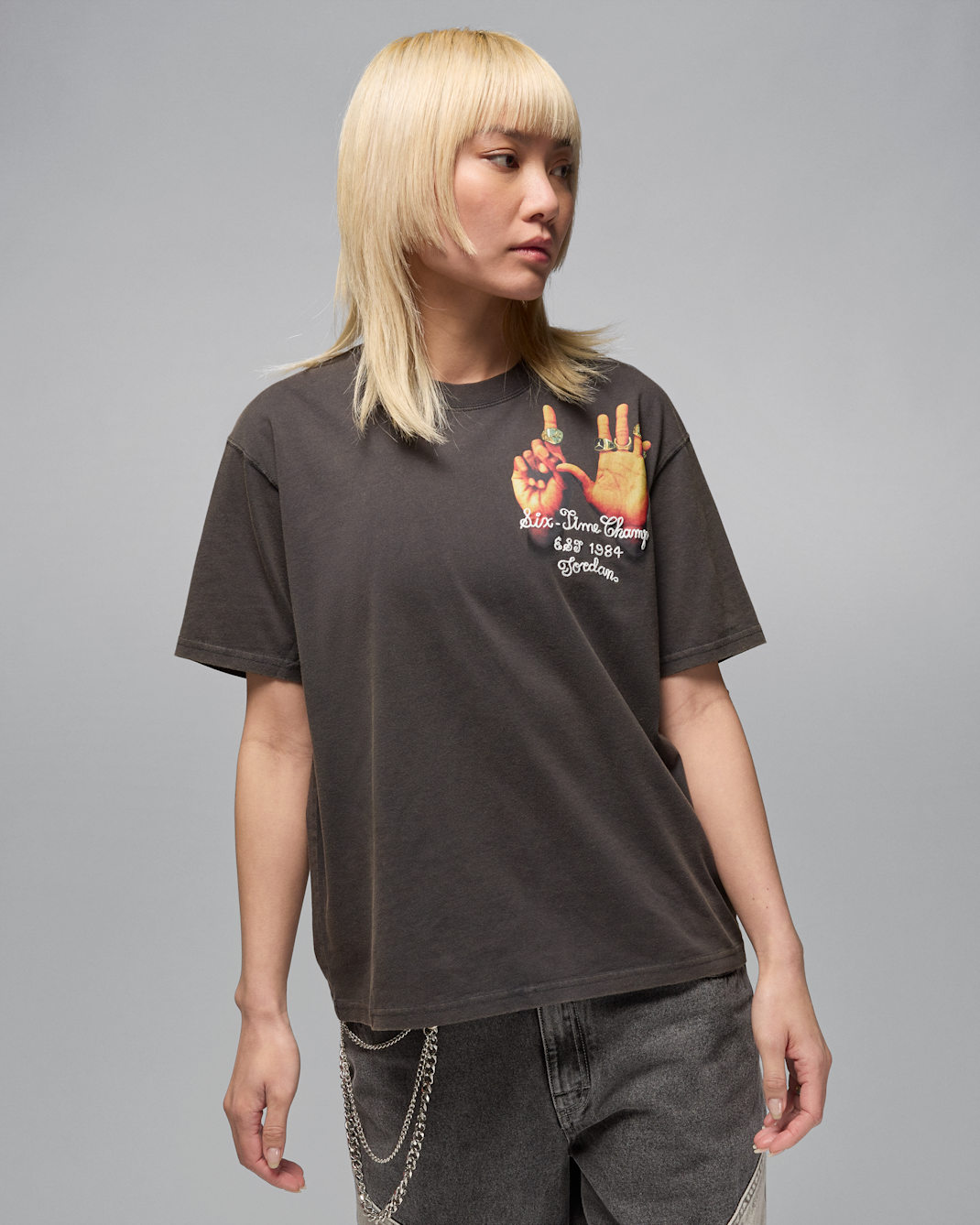 조던 여성 그래픽 티셔츠 - 오프 누아르