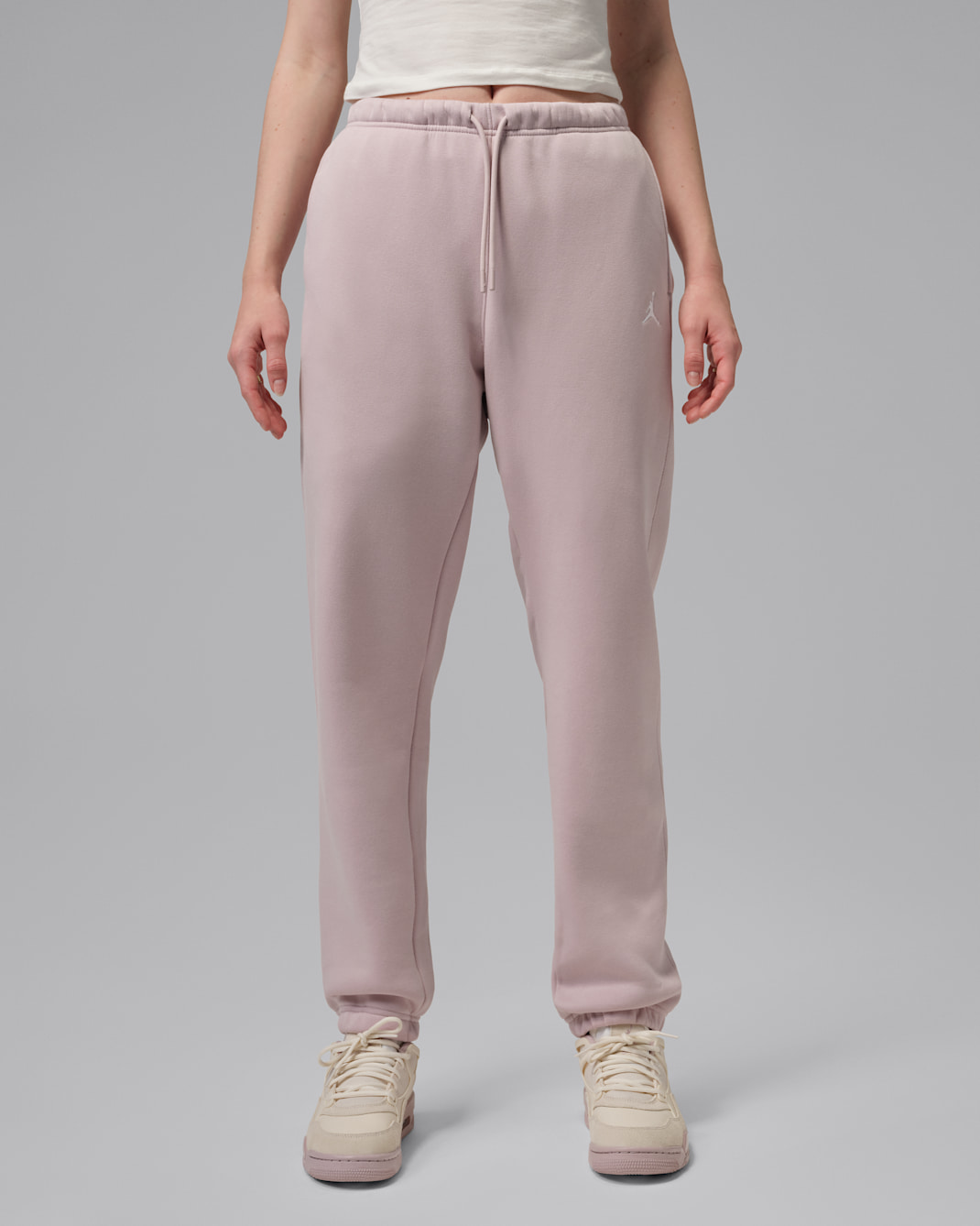Jordan Brooklyn Fleece Women's Trousers - Particle Rose/White
