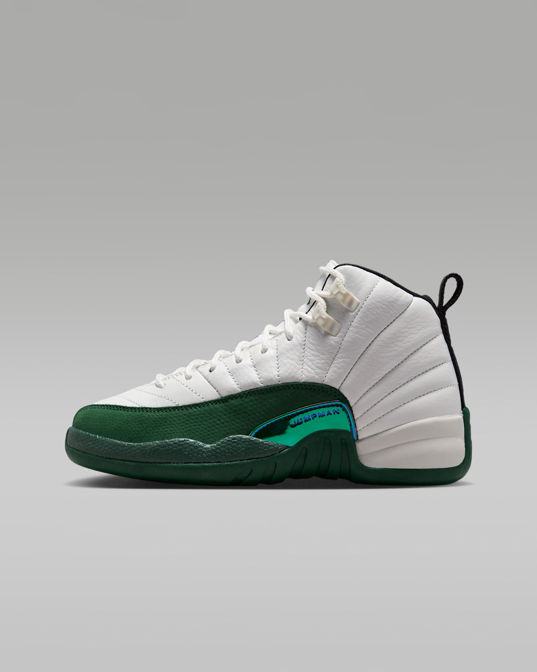 Air Jordan 12 Retro "Idols Become Rivals" Big Kids' Shoes - Summit White/Fierce Purple/Fierce Purple/Gorge Green