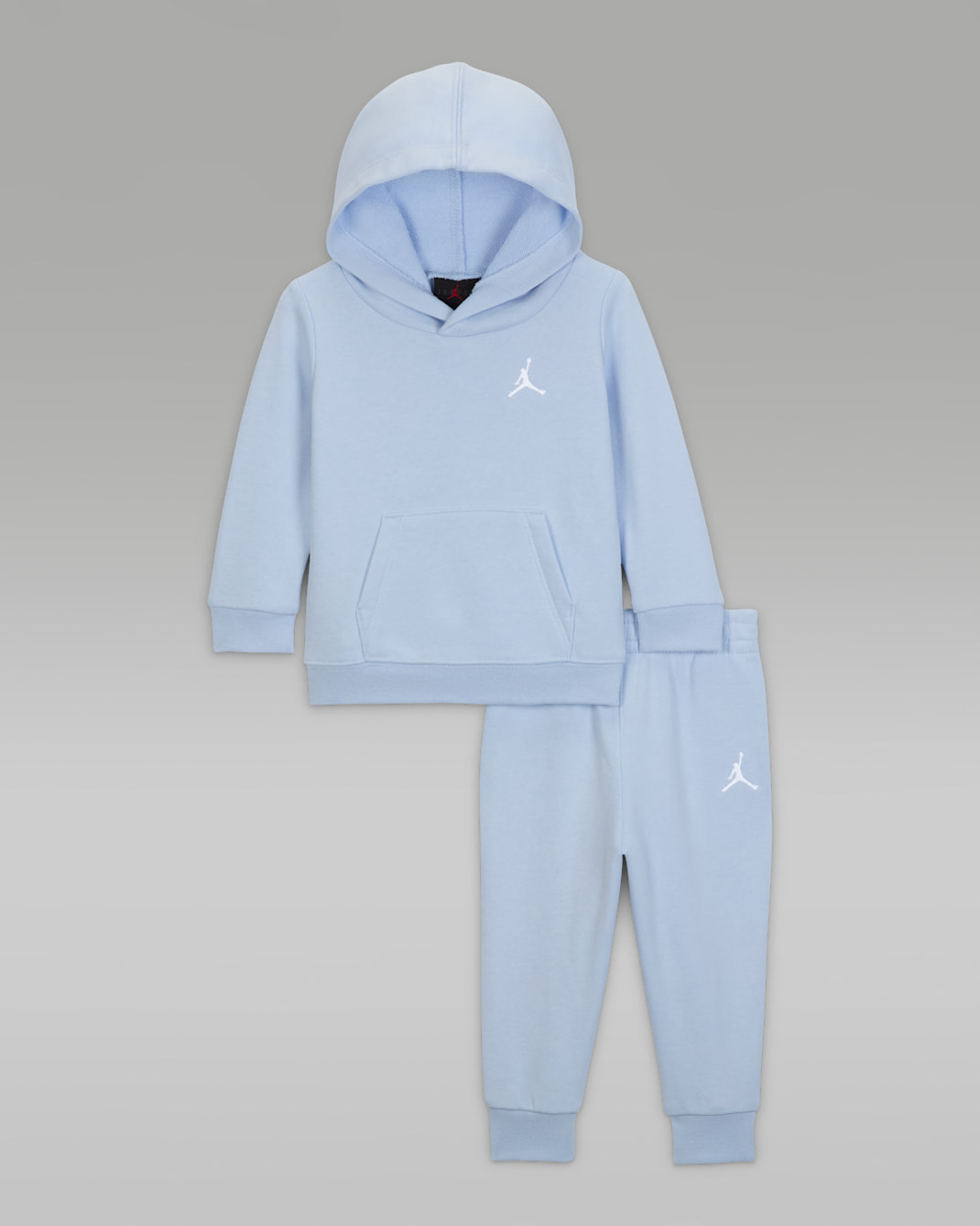 Conjunto de sudadera con gorro sin cierre de French Terry Brooklyn de dos piezas para bebé Jordan - Azul hidrógeno