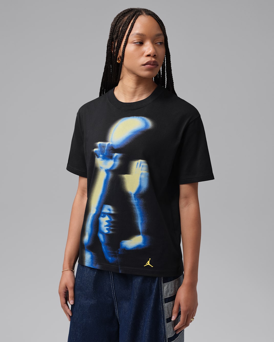 Jordan Sport Dri-FIT T-shirt met graphic voor dames - Zwart/Celery