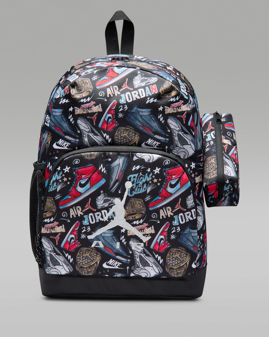 Jordan Big Kids' Air Raid Backpack (17L) - Black/Gym Red