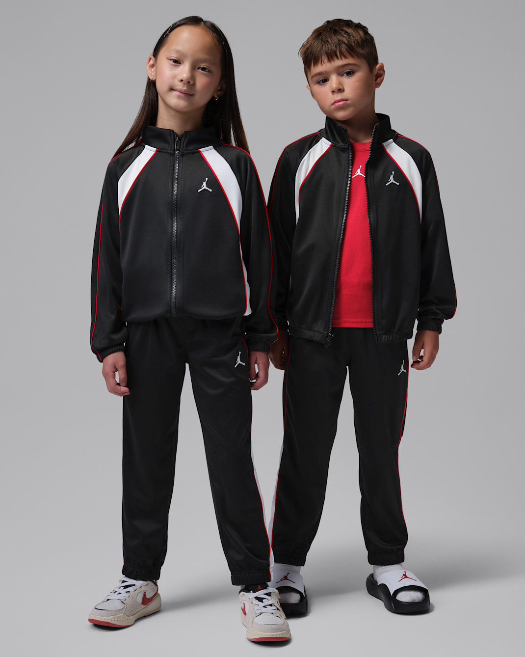 Jordan Little Kids' Colorblock 2-Piece Tricot Piping Set - Black