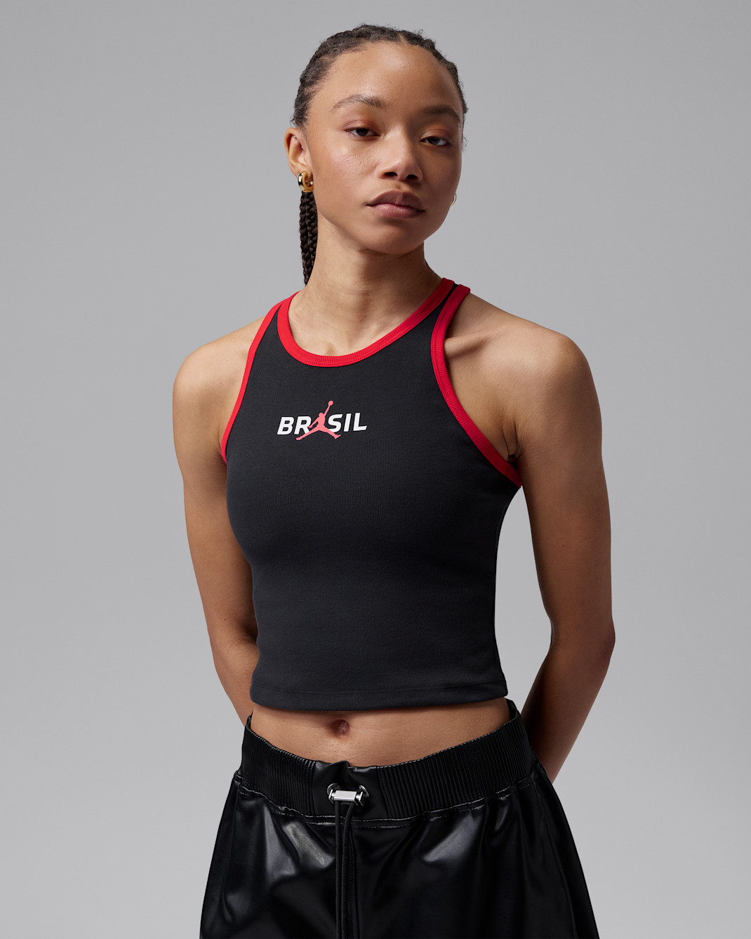 Camiseta de tirantes para mujer Jordan - Negro/Rojo universitario