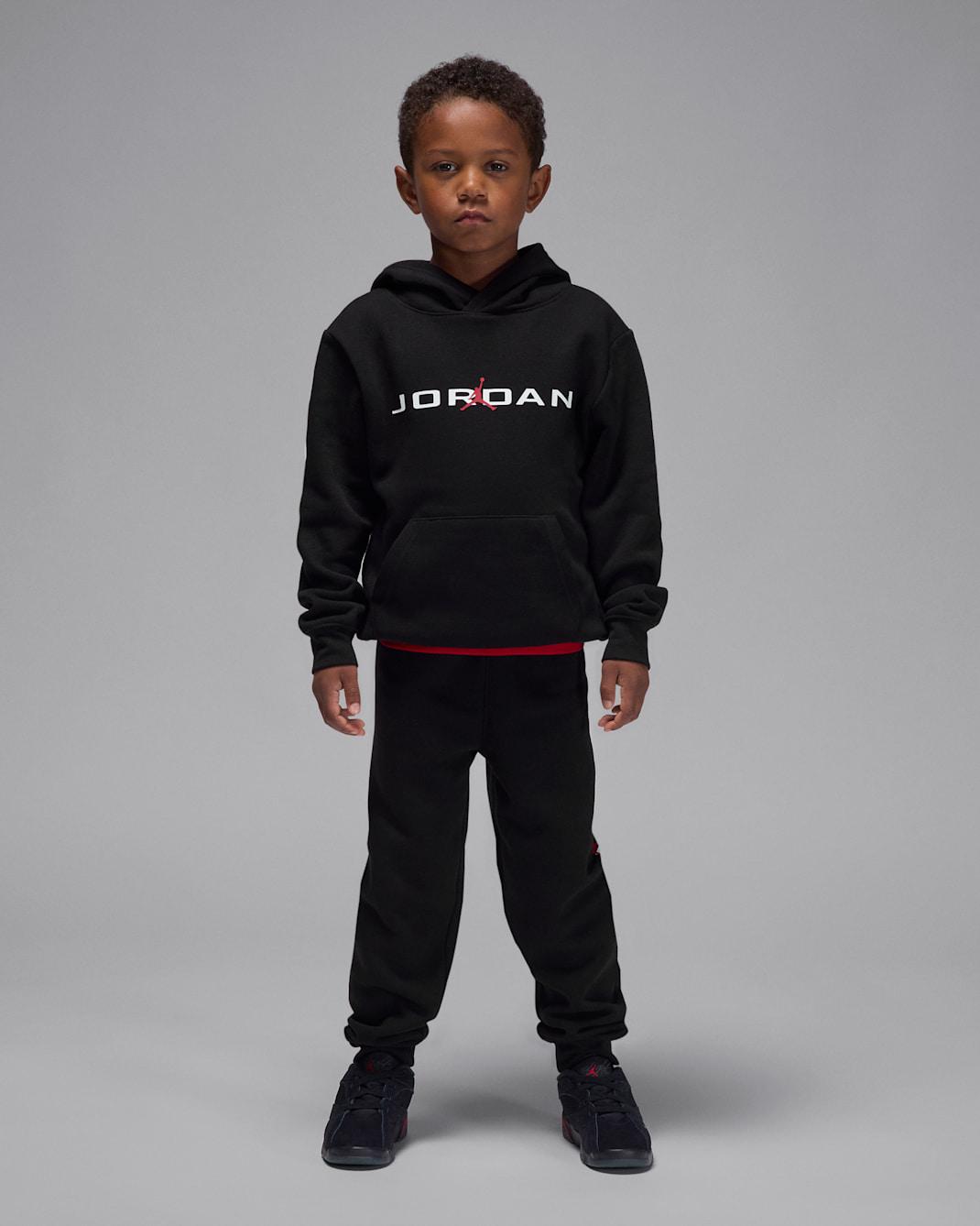 Jordan Younger Kids' Baseline Two-Piece Fleece Set - Black