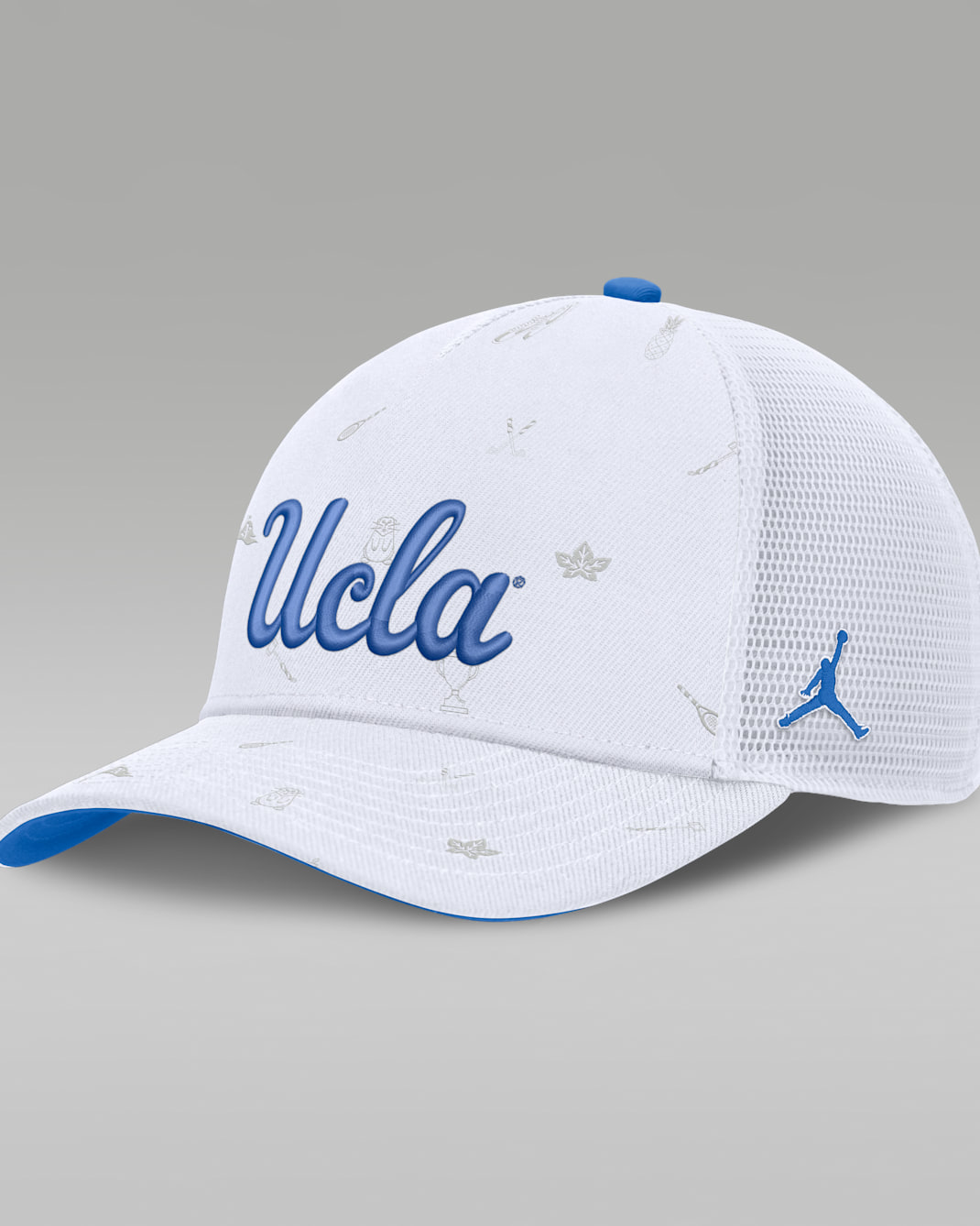 UCLA Country Club Golfin' Rise Men's Jordan Brand College Trucker Adjustable Hat - White