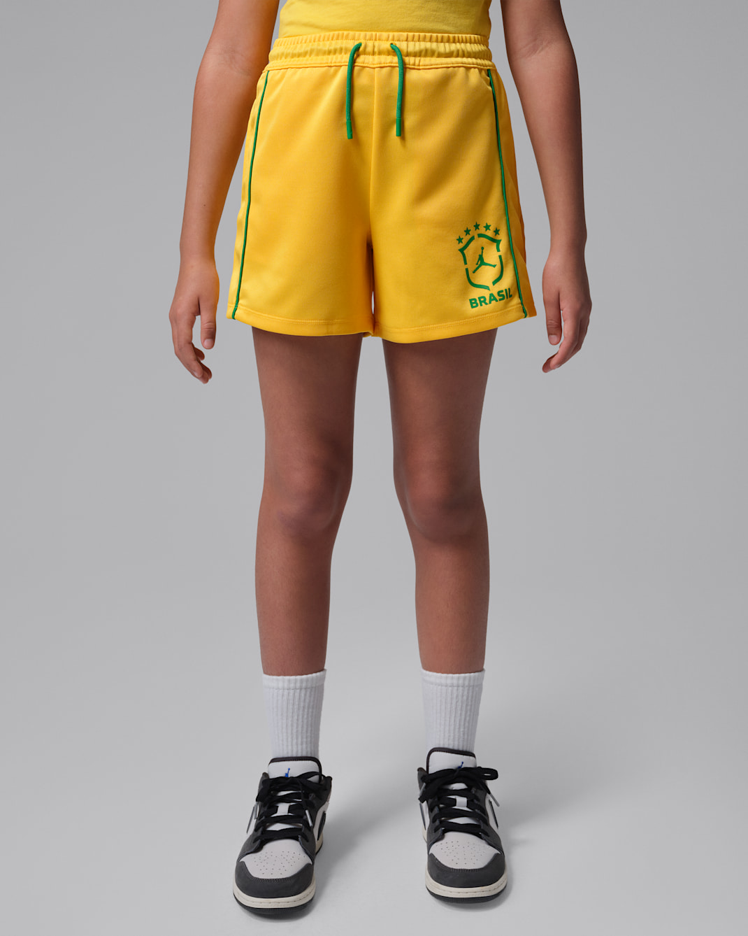 Jordan Older Kids' P6 Brazil Retro Knit Shorts - Varsity Maize