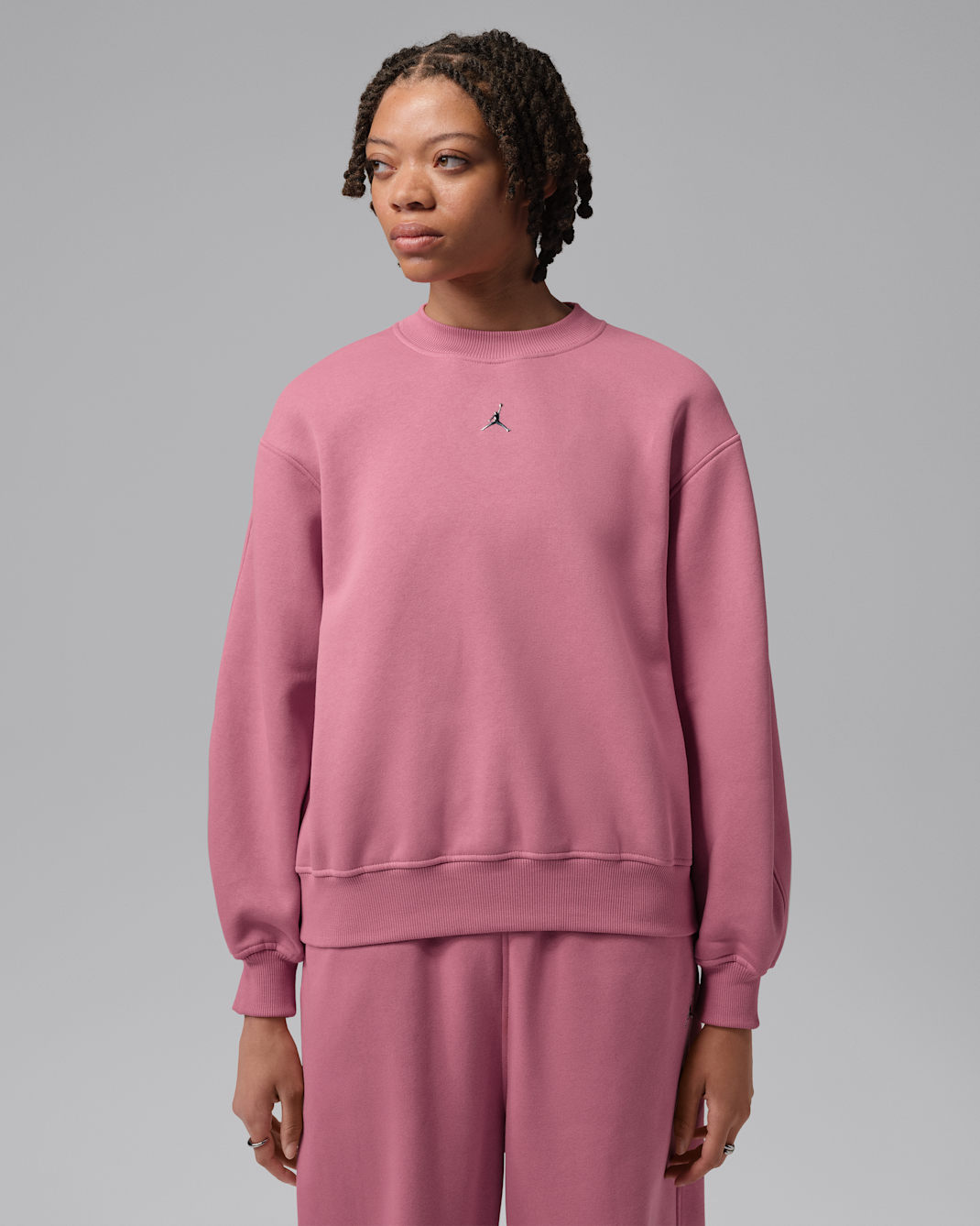 Jordan Brooklyn Women's Fleece Crew-Neck Sweatshirt - Desert Berry