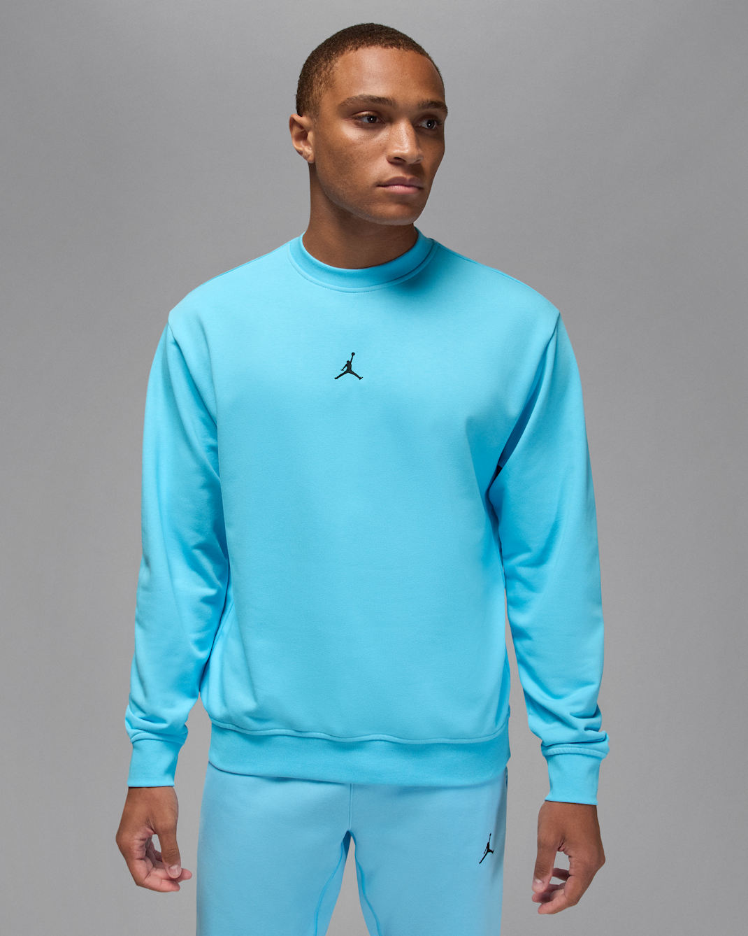 Jordan Sport Crossover Men's Dri-FIT Crew-Neck Sweatshirt - Blue Chill/Black