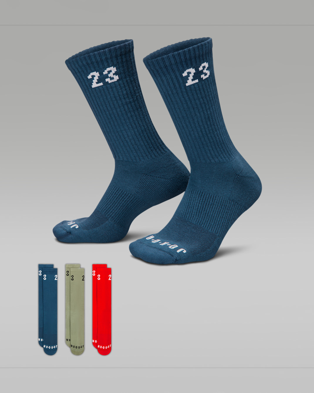 Jordan Essentials Crew Socks (3 Pairs) - Multi-Color