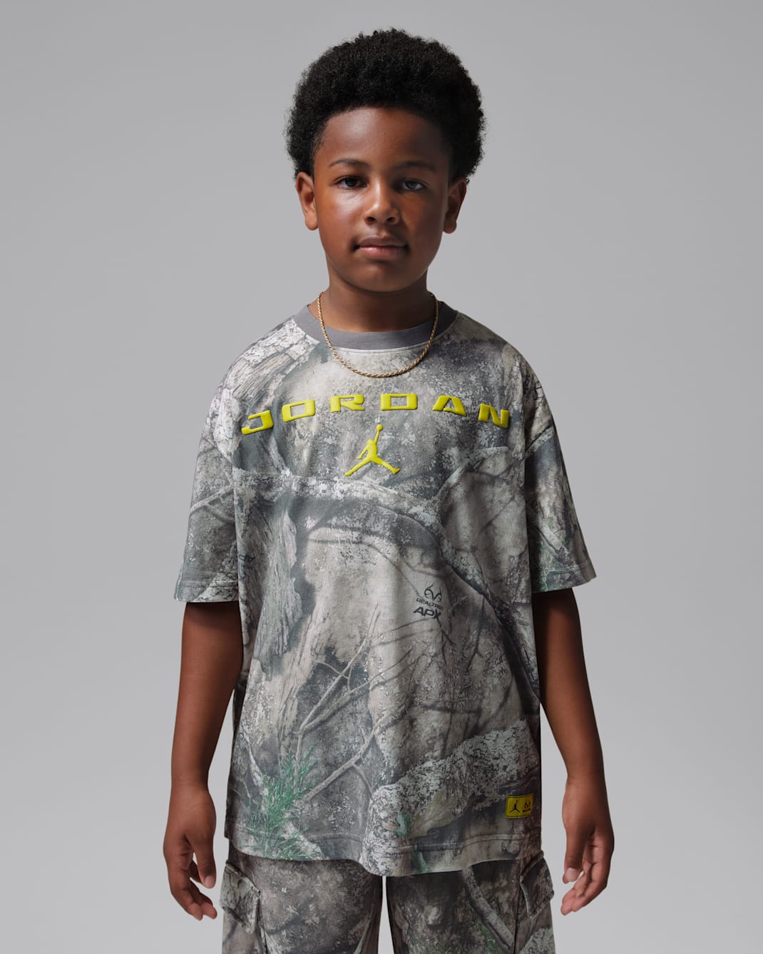 Jordan Big Kids' Brooklyn Realtree Printed T-Shirt - Swan