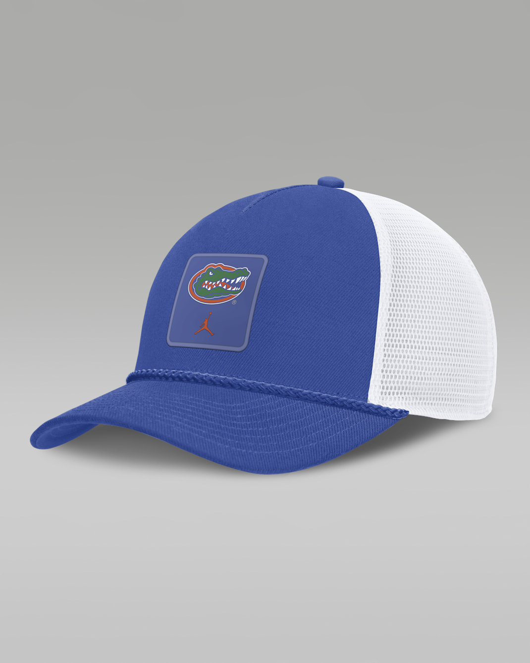 Florida Sideline Gameday Rope Men's Jordan Brand College Trucker Adjustable Hat - Game Royal/White