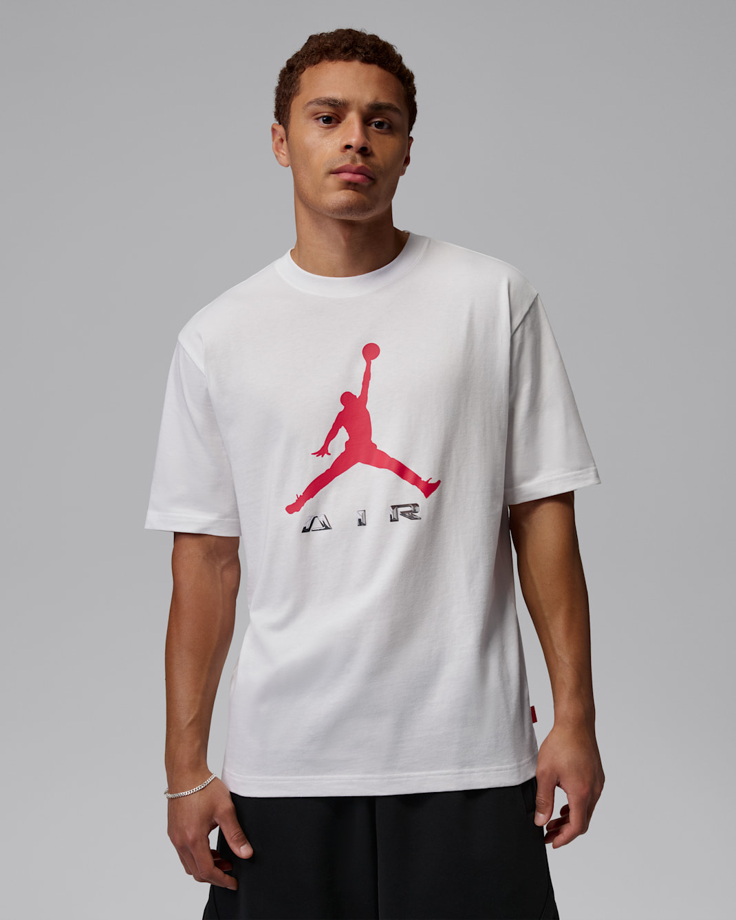 Jordan Brooklyn Men's T-Shirt - White/University Red