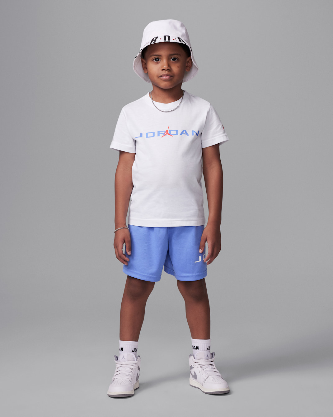 Jordan Little Kids' Baseline 2-Piece Mesh Shorts Set - Royal Pulse