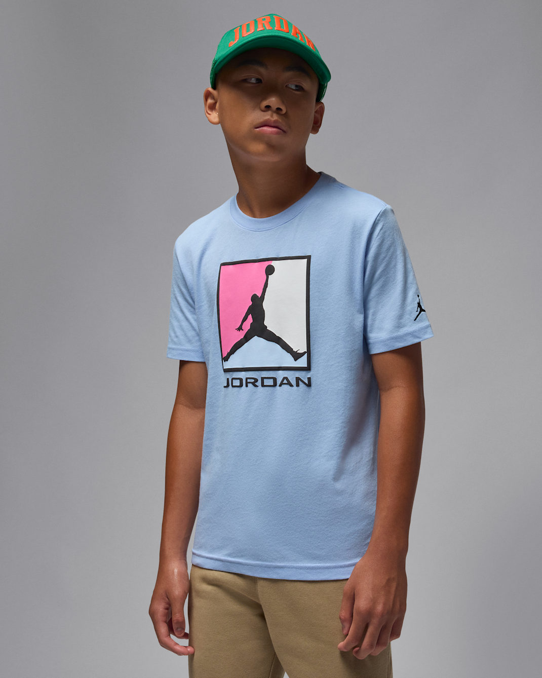 Jordan Flight Essentials Older Kids' Boxed Logo 3.0 T-Shirt - Cobalt Bliss