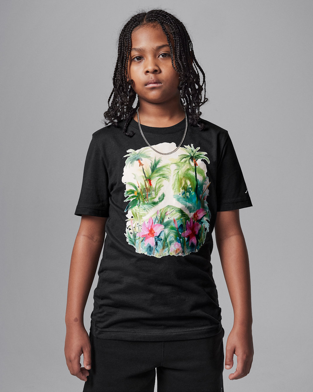 Jordan Flight Essentials Big Kids' Poolside Jumpman T-Shirt - Black