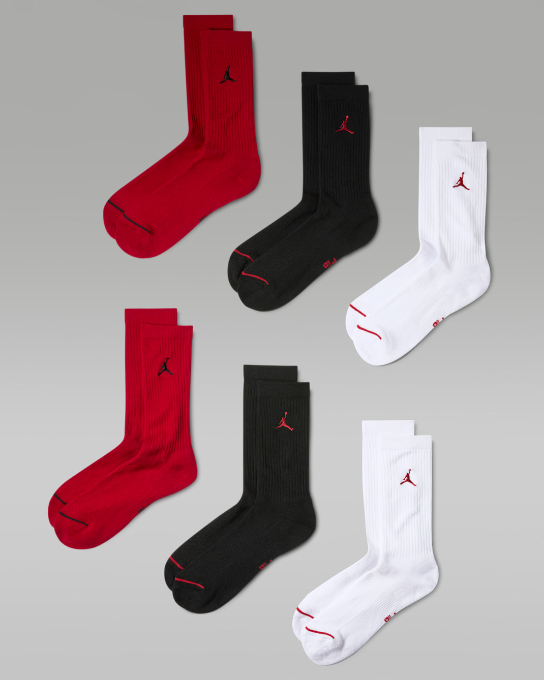 Jordan Everyday Cushioned Crew Socks (6 Pairs) - Multi-Colour