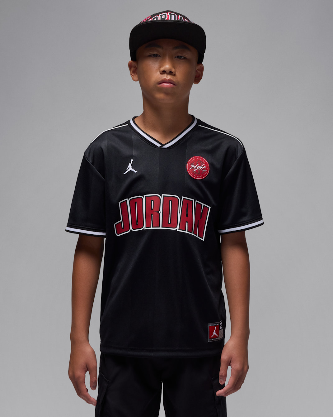 Jersey deportivo para niños talla grande Jordan - Negro