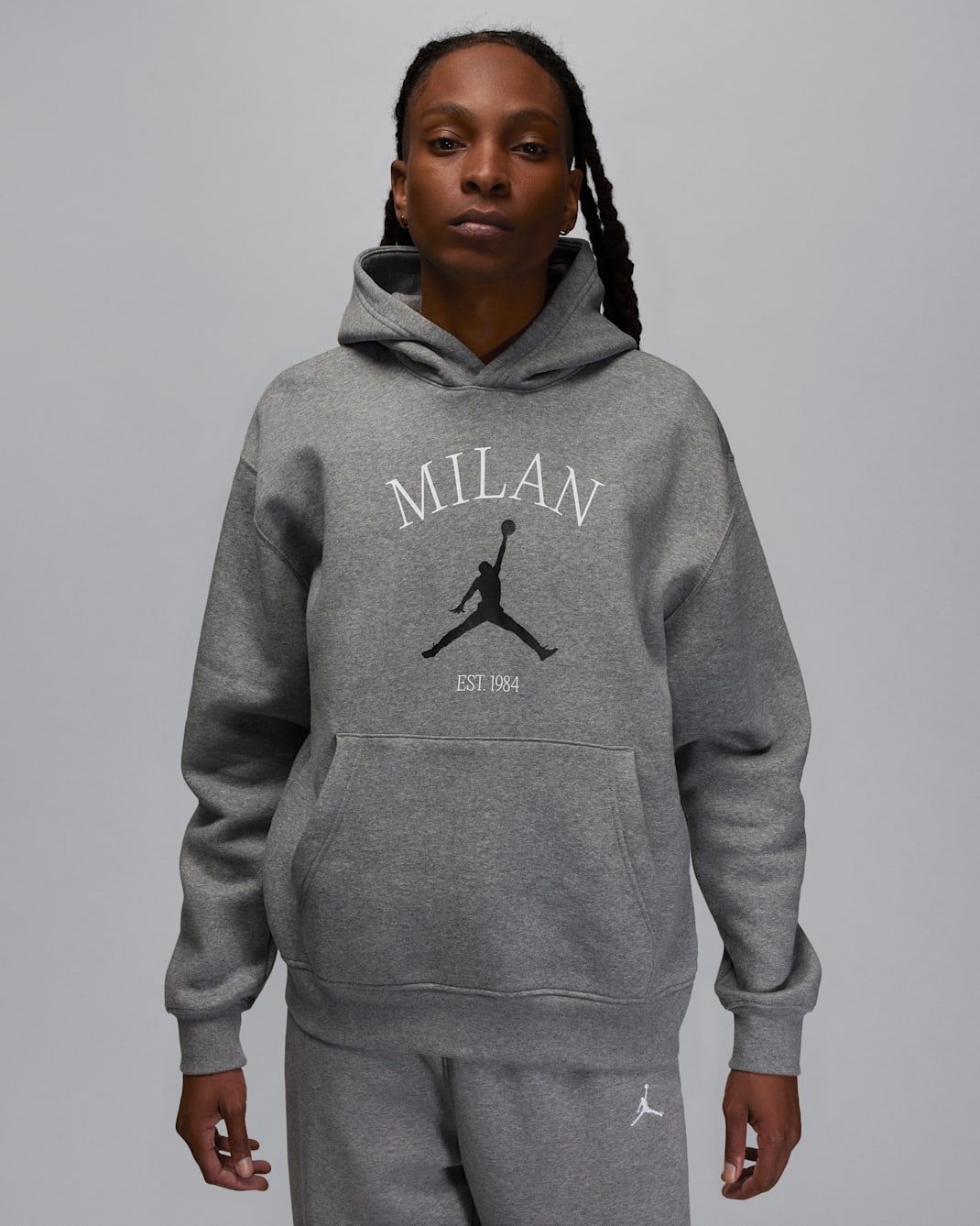 Jordan Milan Dessuadora amb caputxa - Home - Carbon Heather