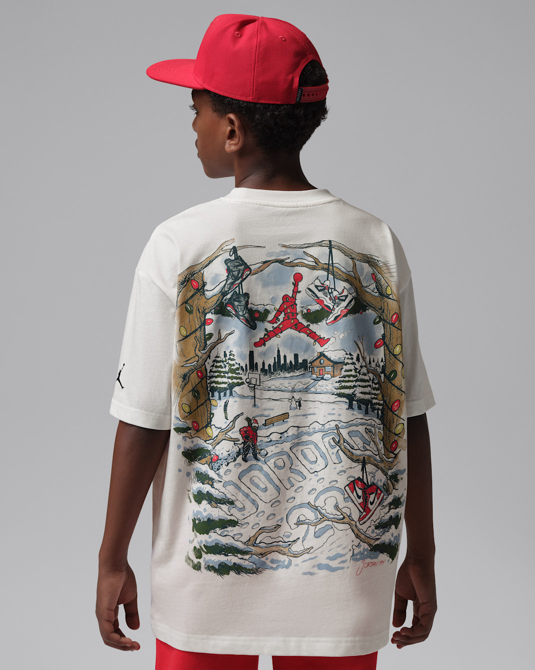 T-shirt Holiday Lights Jordan pour pré-ado - Sail