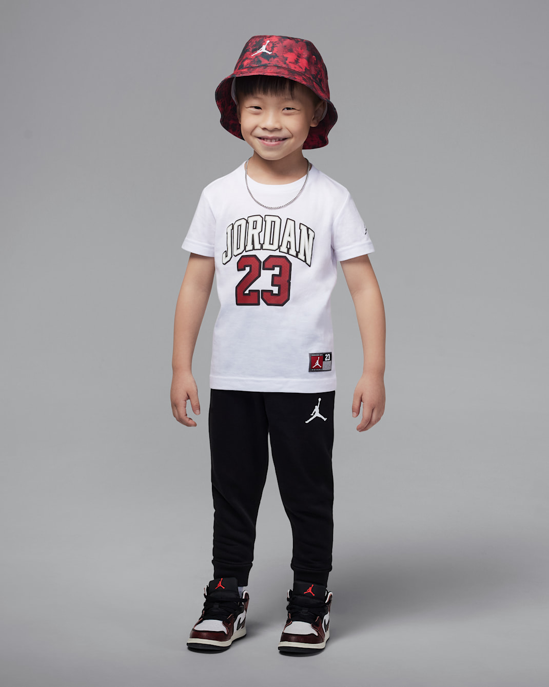 ジョーダン ベビー ジャージー パック ツーピース Tシャツ セットアップ - ブラック/ホワイト