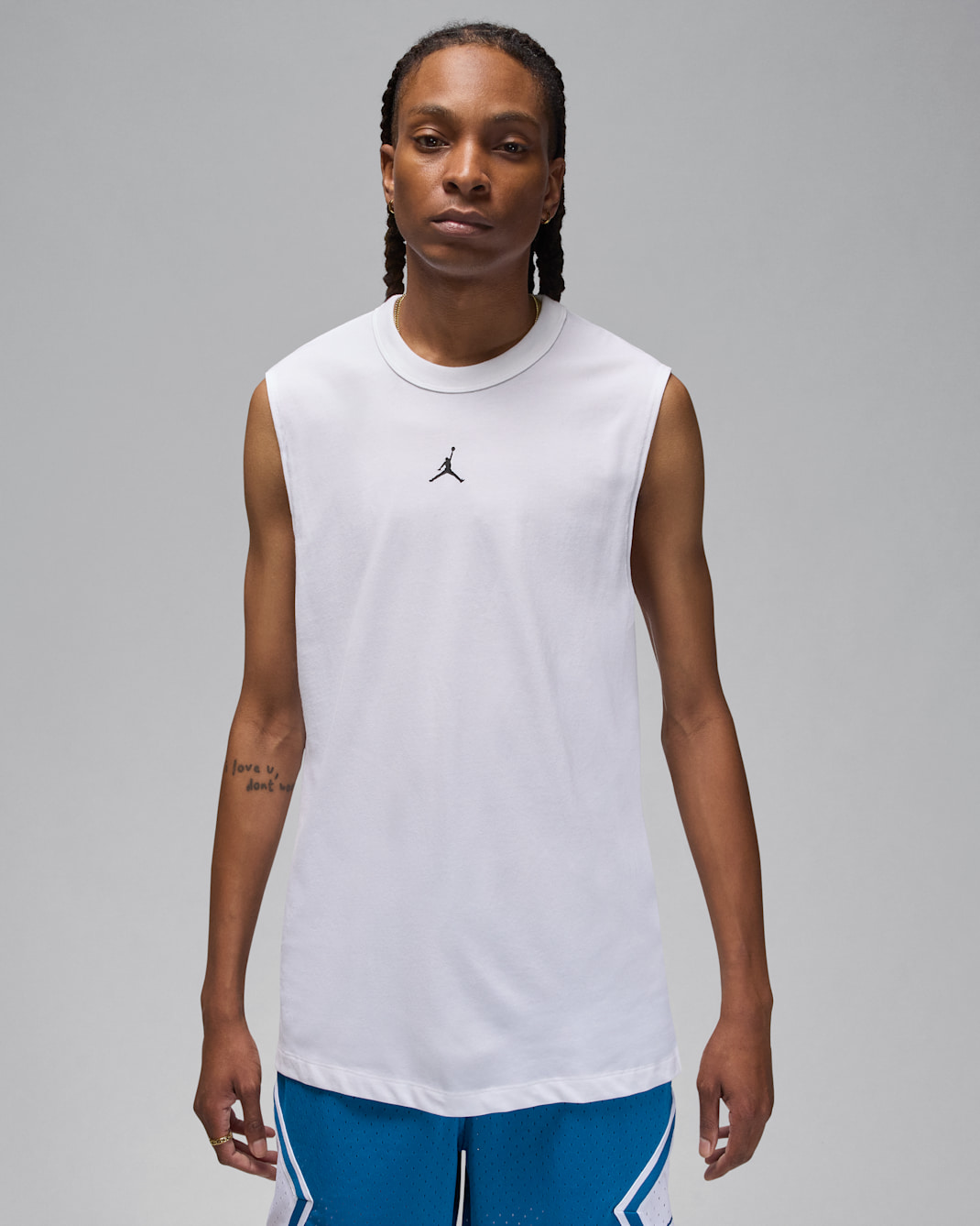 Haut sans manches Jordan Sport Dri-FIT pour homme - Blanc/Noir